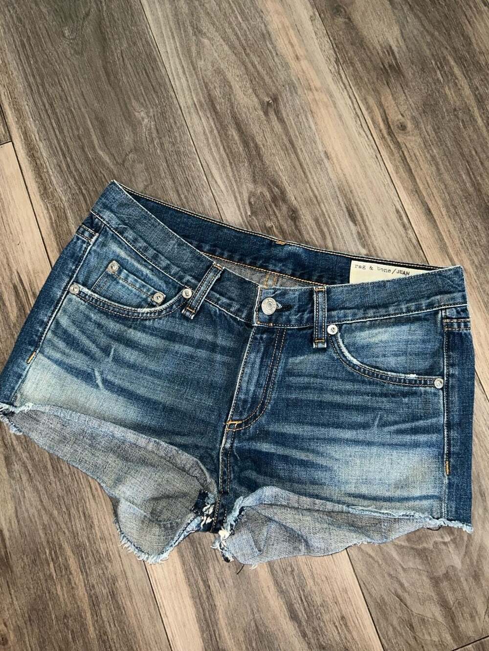 Rag & Bone/JEAN Distressed Cutoff Denim Shorts Size 24